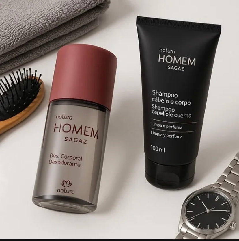 Kit Masculino Natura Homem Sagaz Cuidados Diários - 2 itens