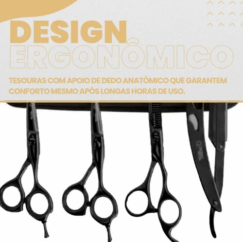 Kit Tesoura Profissional Cabeleireiro Barbeiro Fio
Navalha